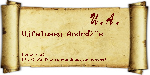Ujfalussy András névjegykártya