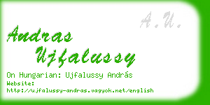 andras ujfalussy business card